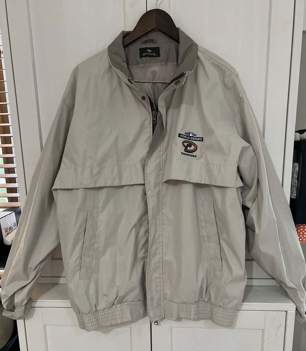 Antigua Arizona Diamondbacks 2001 World Series Champions Full-Zip Jacket Tan